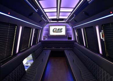 Norfolk 18 Passenger Limo Bus Interior