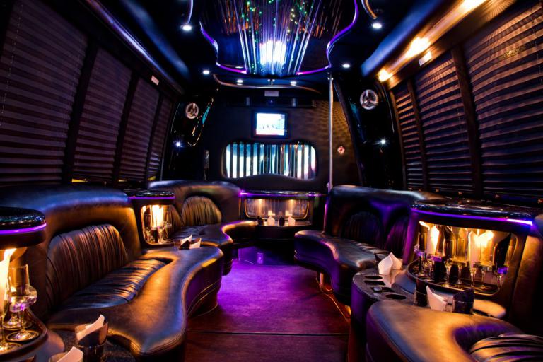 Newport News 22 Passenger Party Bus Interior