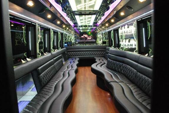 Harrisonburg 25 Passenger Limo bus Interior