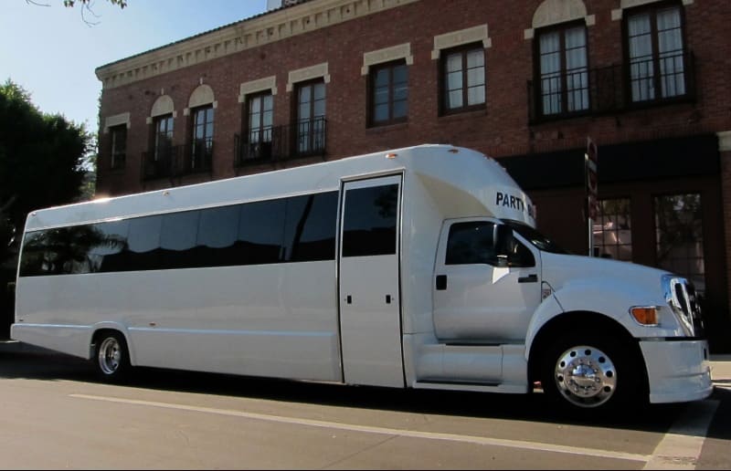 Hampton 30 Passenger Party Bus White
