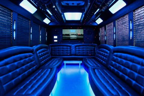 Hampton 36 Passenger Party Bus Interior
