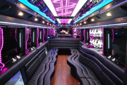 Hampton 50 Passenger Party Bus Interior